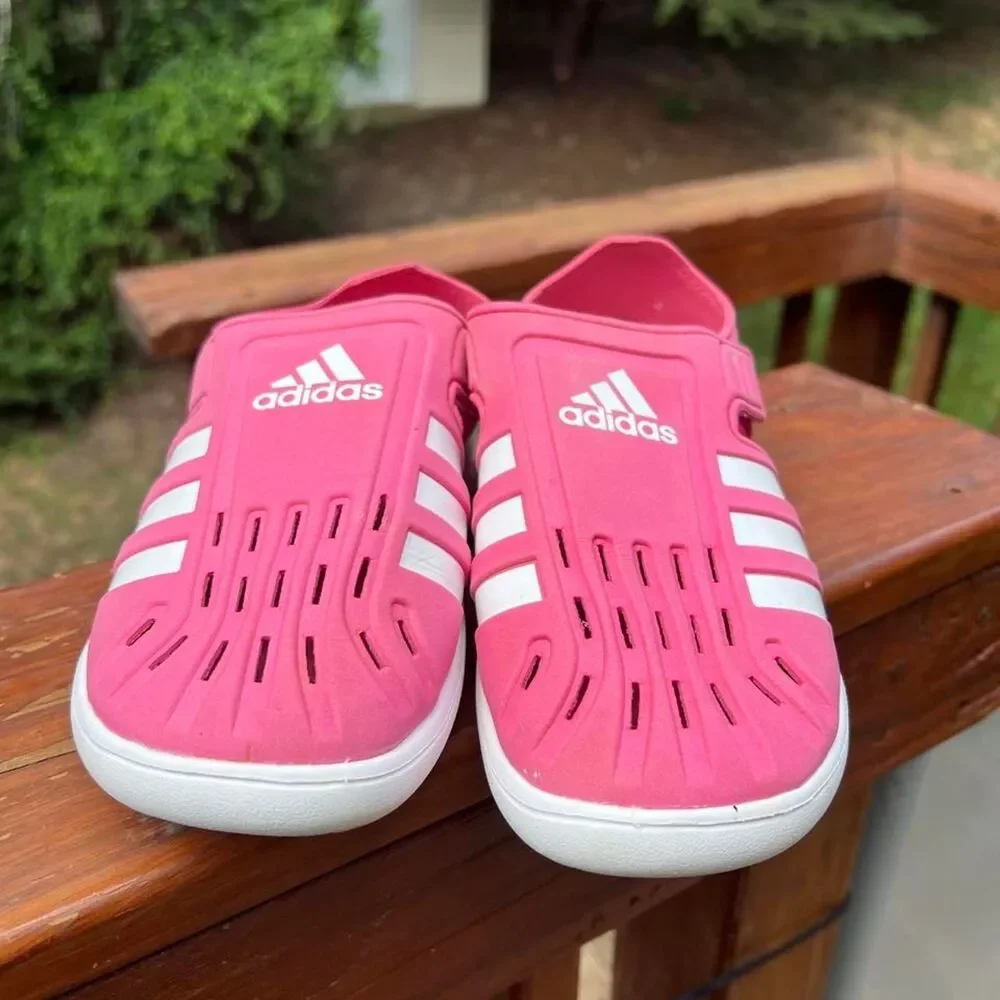 Adidas Youth 2 Closed Toe Pink White Foam Sandals